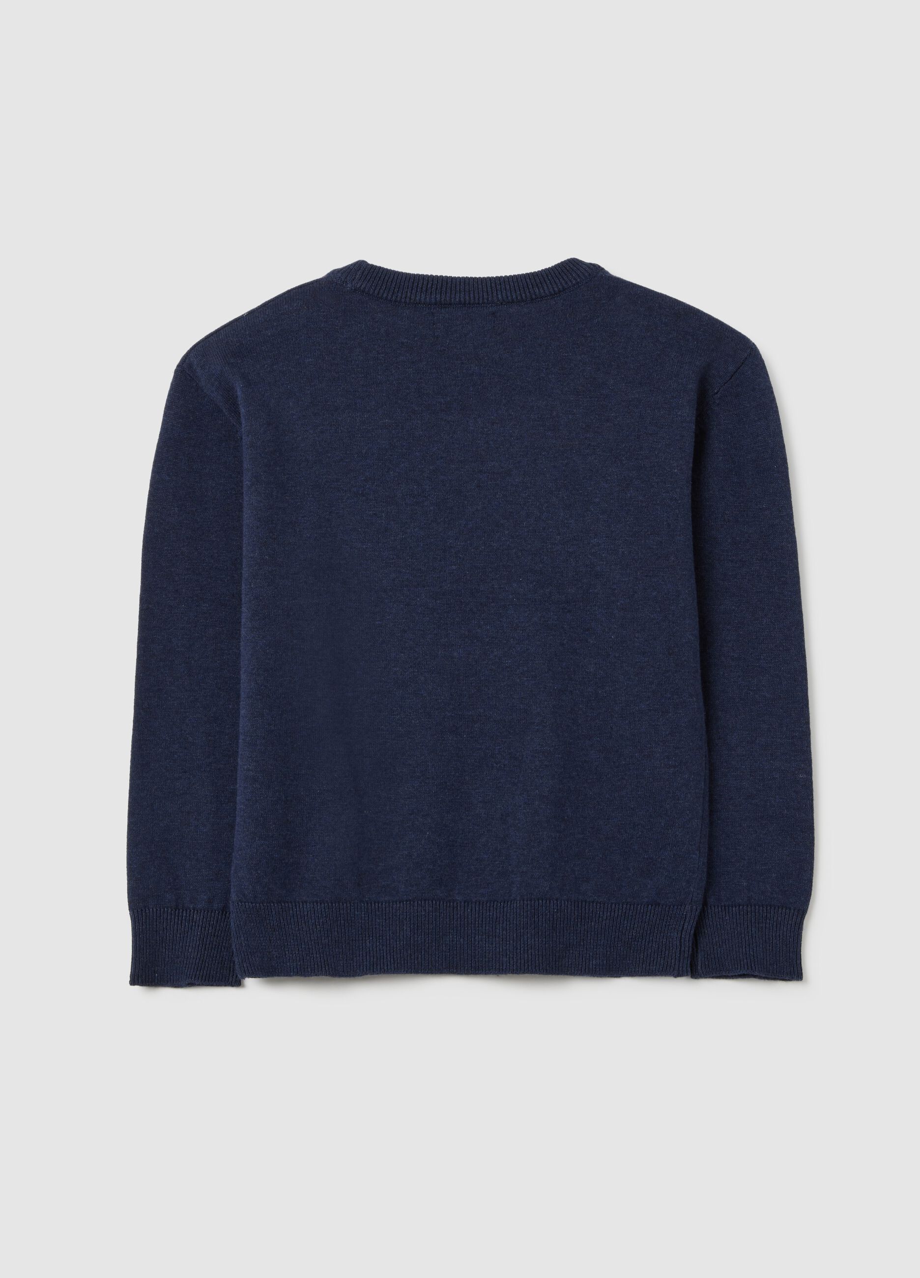 Children's blue cotton sweater regular fit