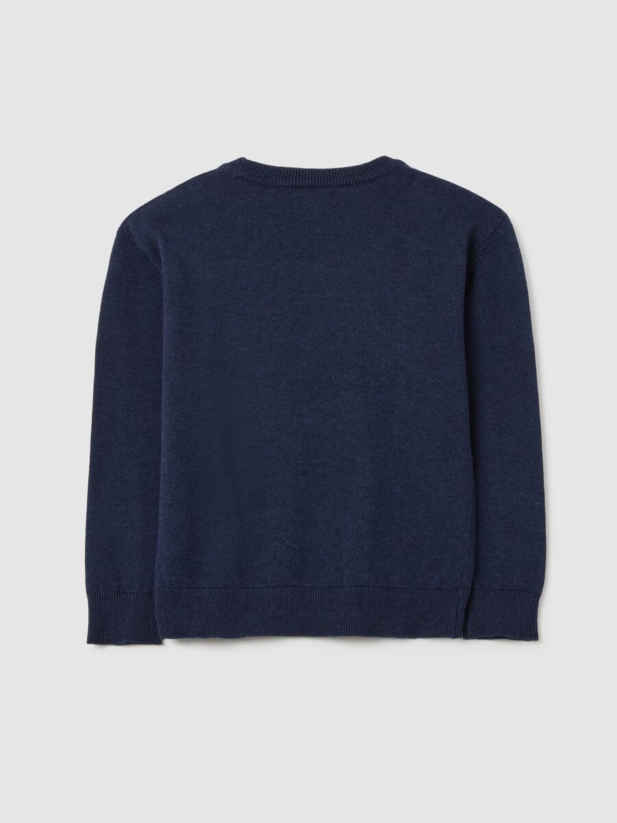 Children's blue cotton sweater regular fit_1