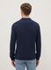 Long-sleeve blue polo shirt in pure cotton regular fit_2