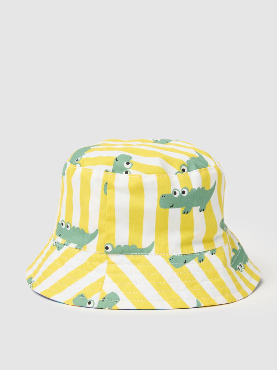 Multicolour bucket hat for children in pure cotton with print_2