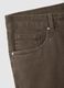 Brown slim fit stretch cotton trousers_5