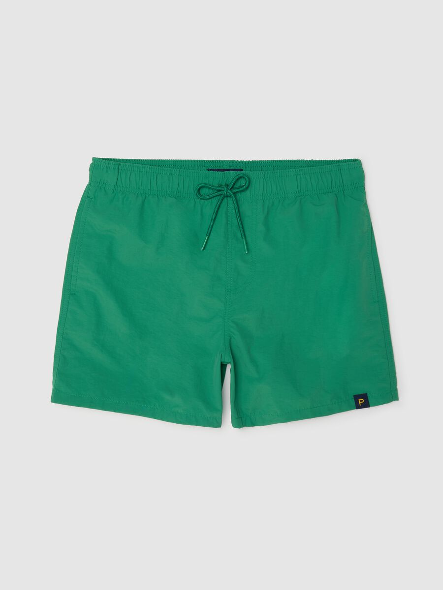 Men’s regular fit swim boxers in green blend with elastic waist_4