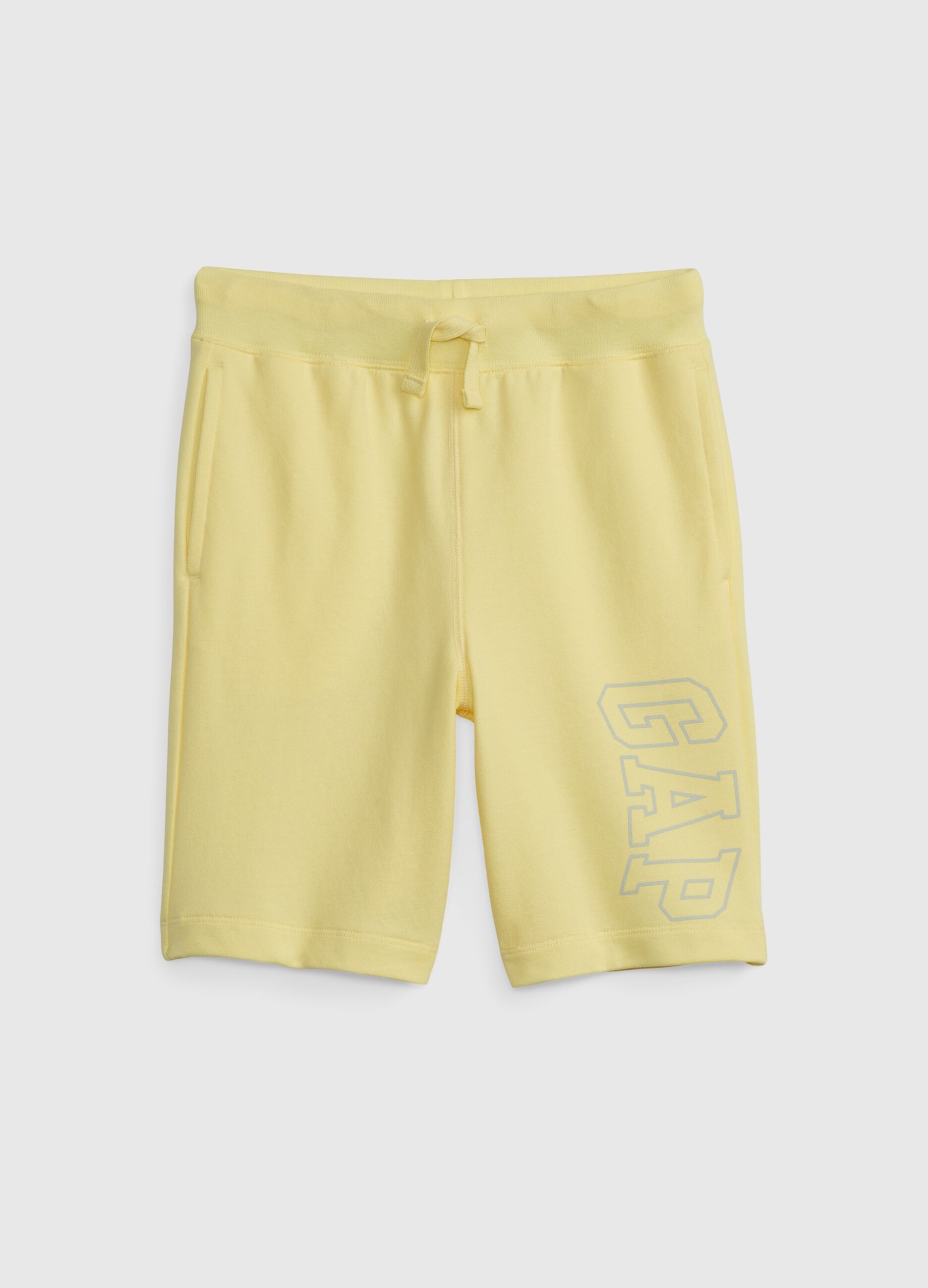 Fleece Bermuda shorts with logo