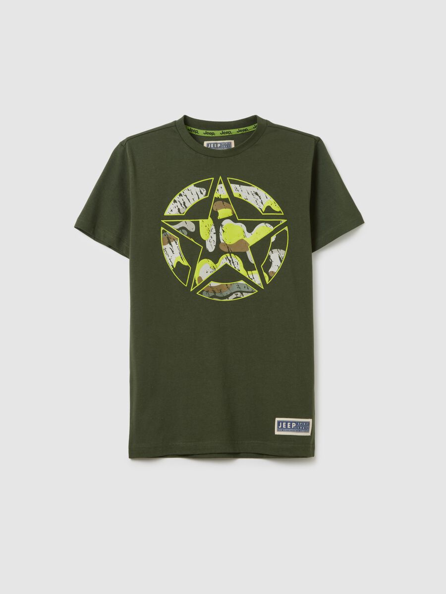 Children's green pure cotton regular fit T-shirt_3