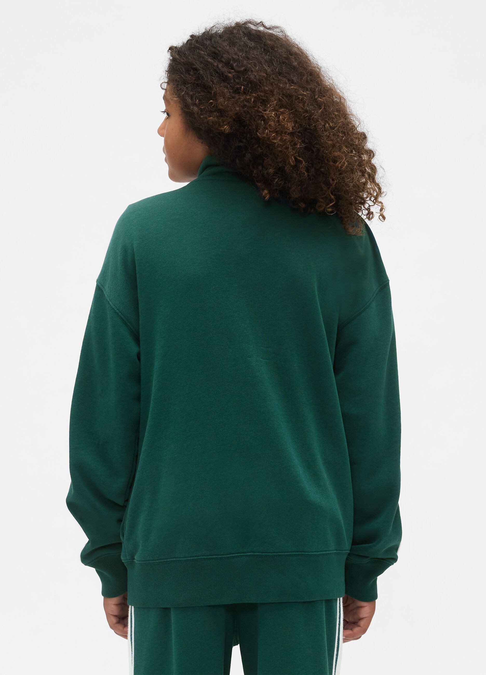 Green Cotton Blend Sweatshirt