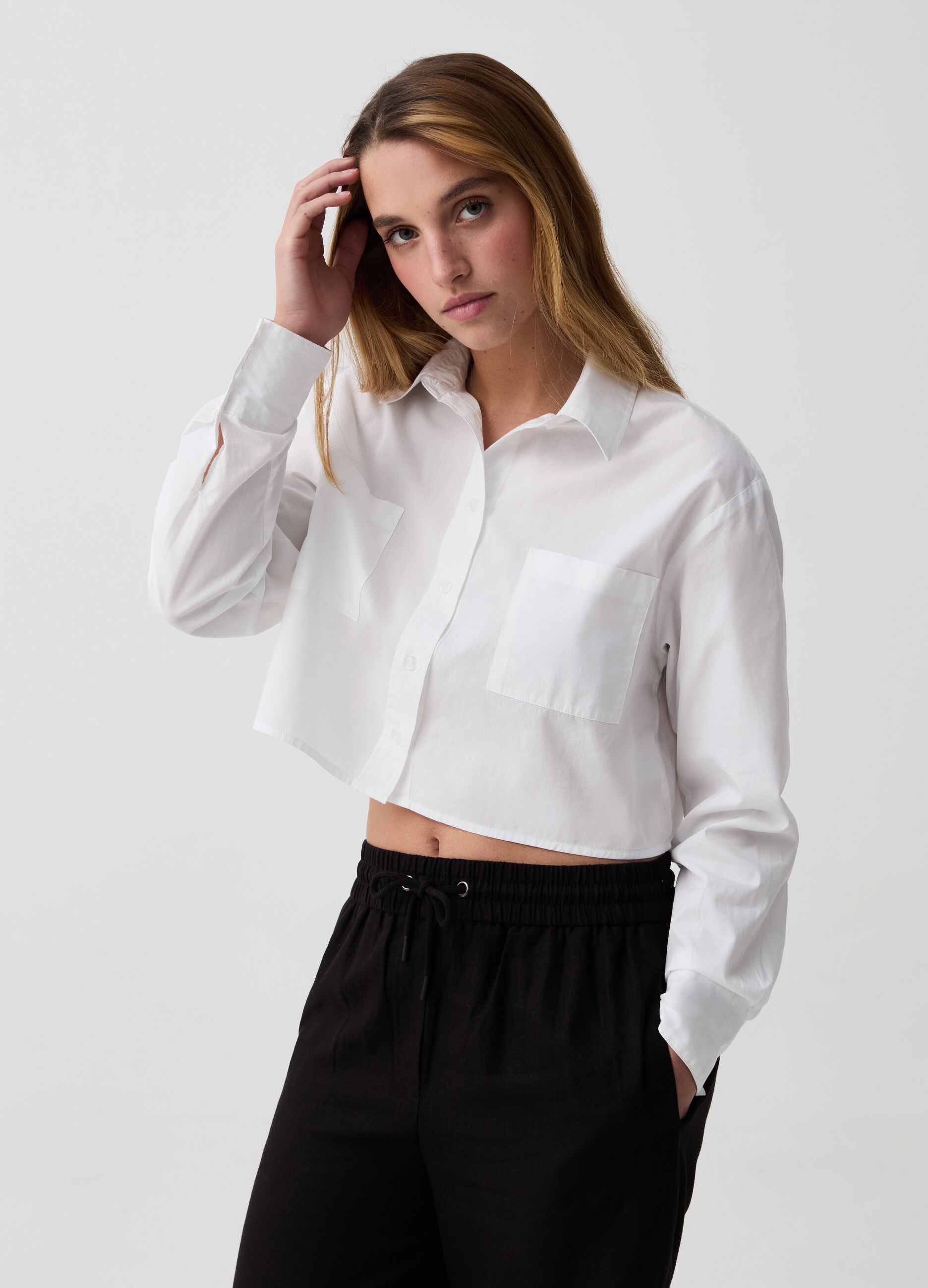 Camicia cropped con tasche B.ANGEL X MARE FUORI