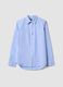 Light blue pure cotton Oxford shirt, comfort fit_4