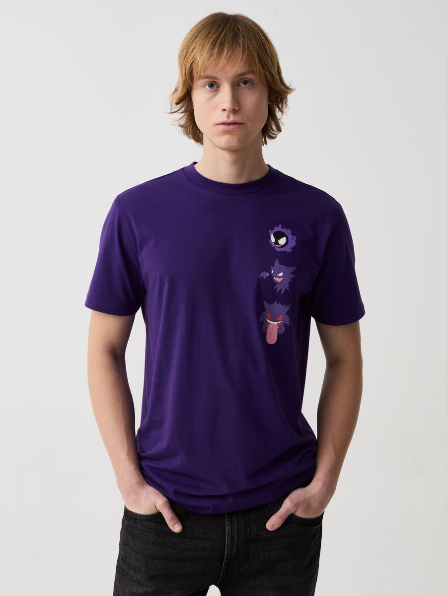 T-shirt in cotone con stampa Pokemon Gengar_0