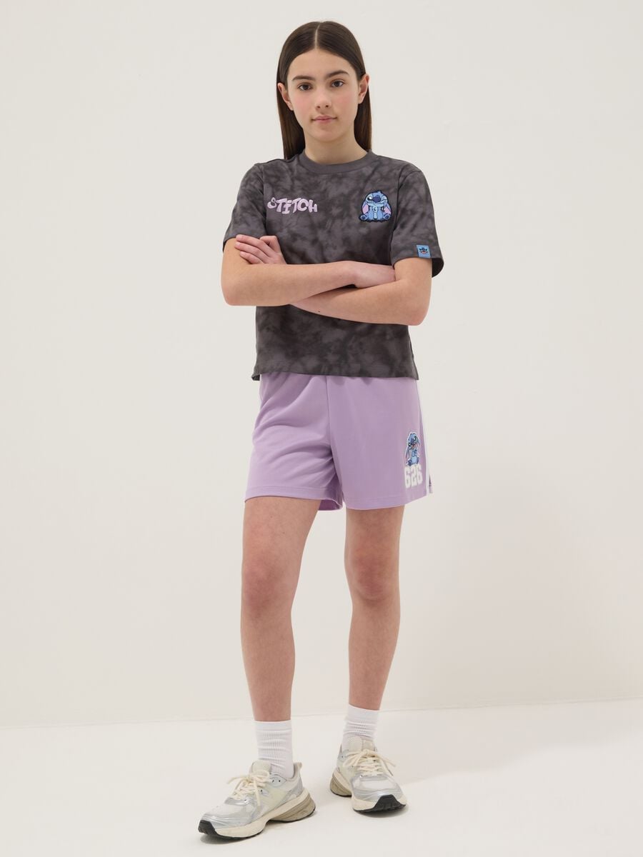 Short viola sportivi con bande laterali per ragazze_0