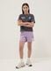 Girls&rsquo; purple sporty shorts with side stripes_0