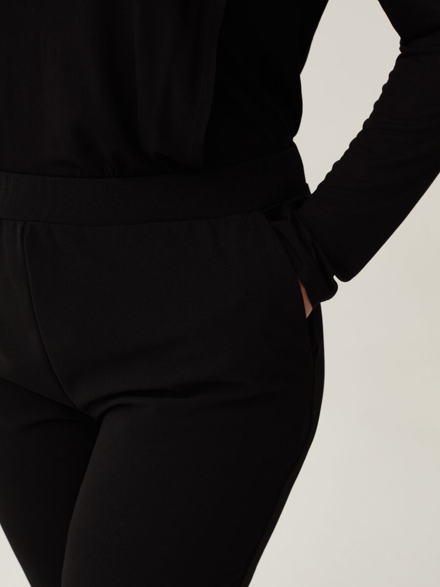 Pantaloni flare fit in crêpe Curvy_3