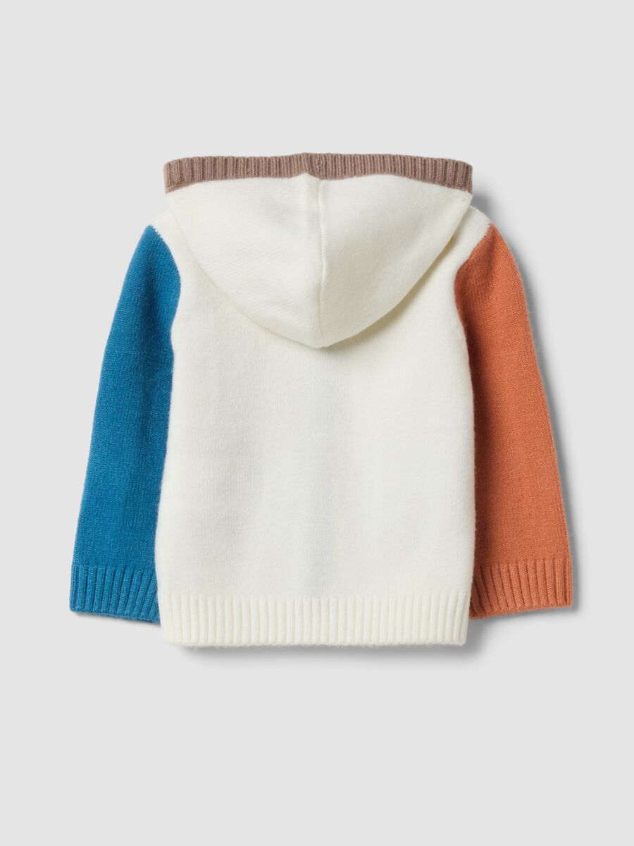 Off-white hooded crew-neck cardigan_1