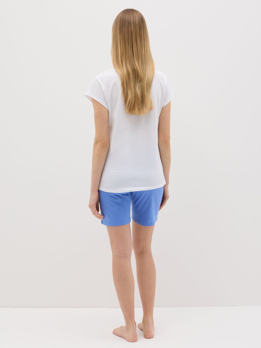 Short pyjamas with hydrangea print_2