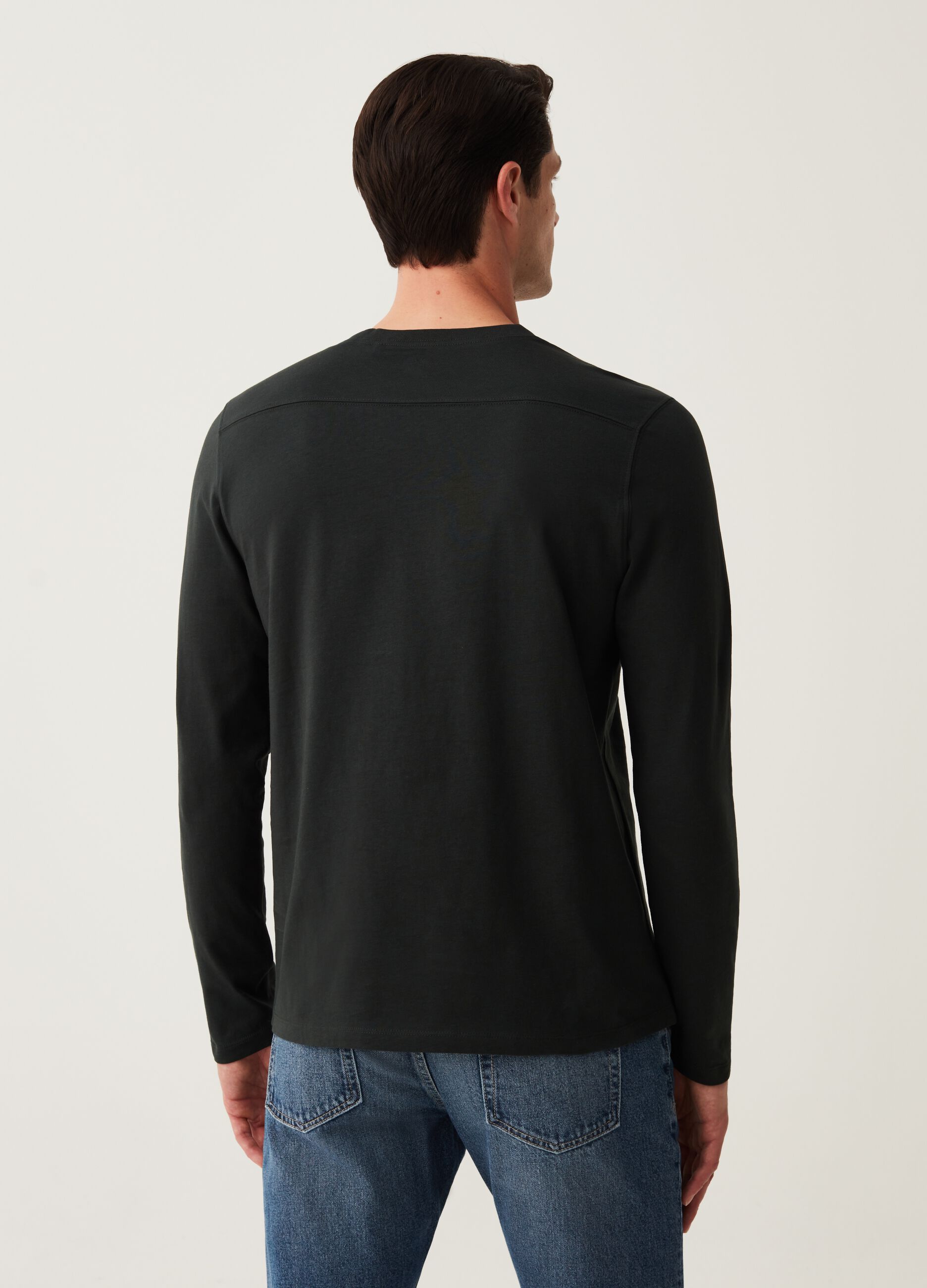 T-shirt a maniche lunghe in cotone_2