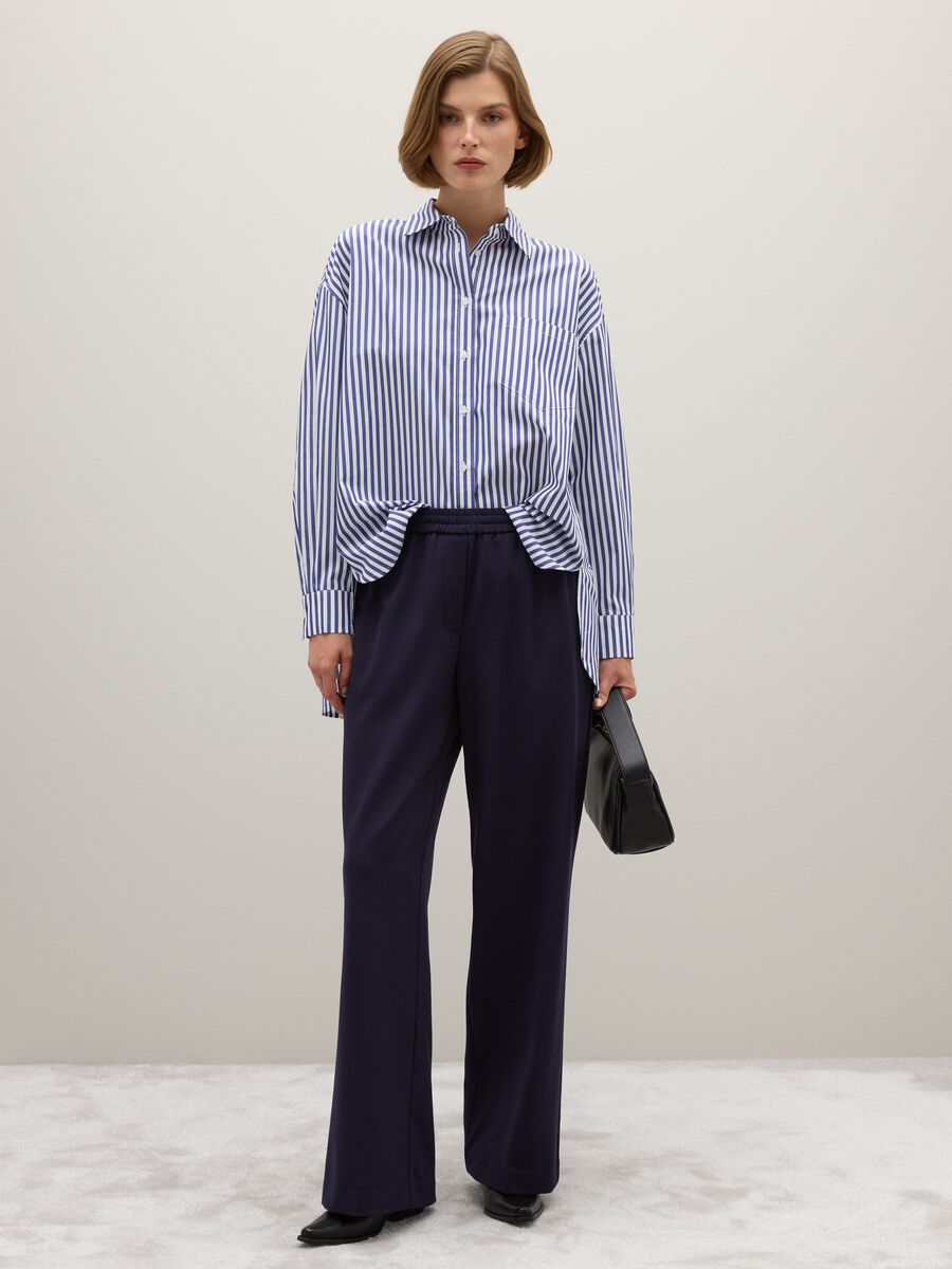 Blue Regular Fit Trousers_0