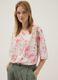 Pink pure cotton top with floral print_0
