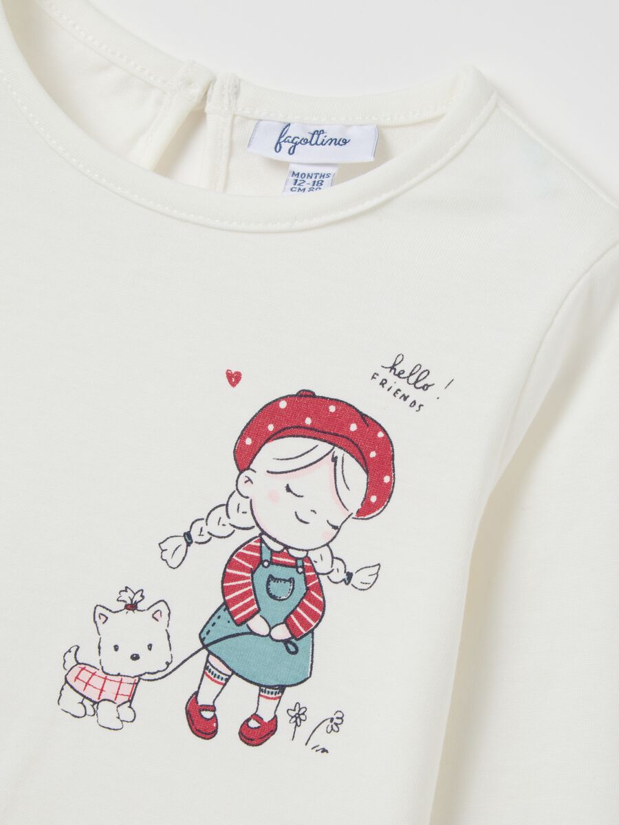Girls' pure cotton white regular fit top_2