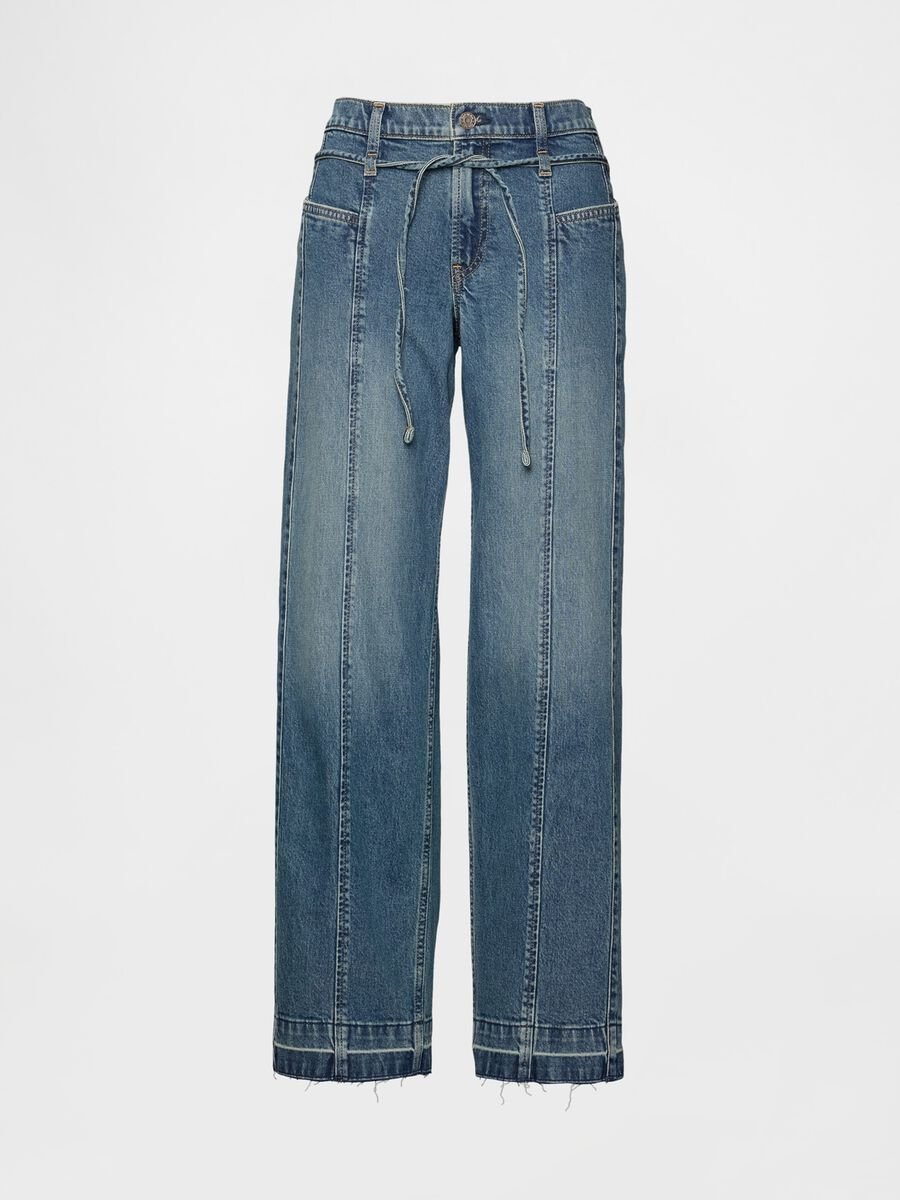 Blue Wide-Leg Denim Trousers_6