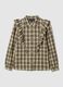 Multicolored check shirt with ruffles in pure cotton regular fit_5