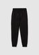 Boys' black pure cotton regular fit jogger trousers_0