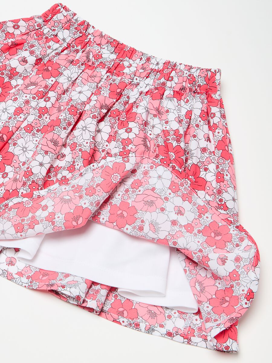 Short skirt with flowers print_2