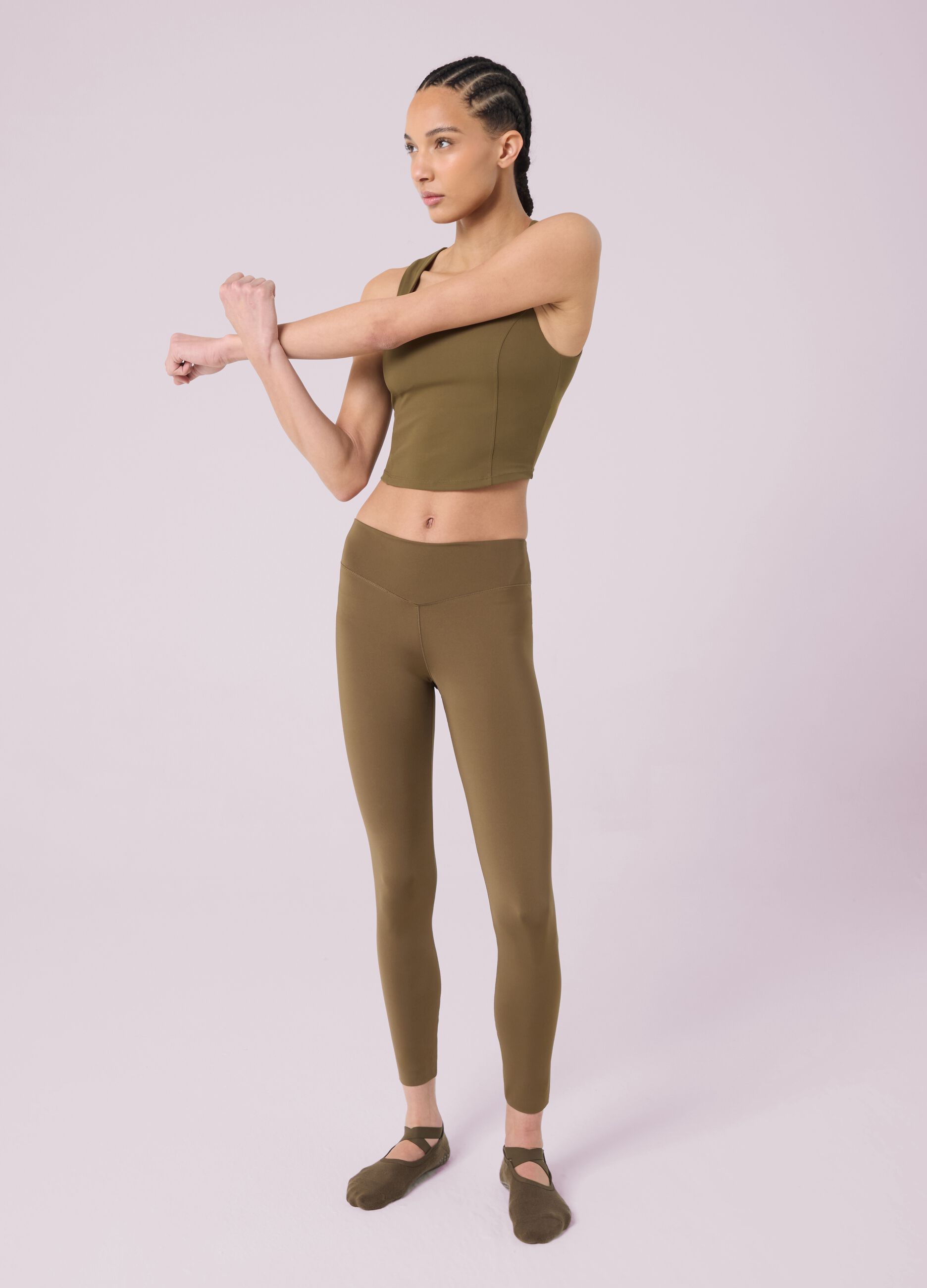 High-waisted leggings in stretchy technical fabric ALTAVIA STUDIO