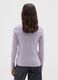 Girls' purple slim fit pure cotton t-shirt_1