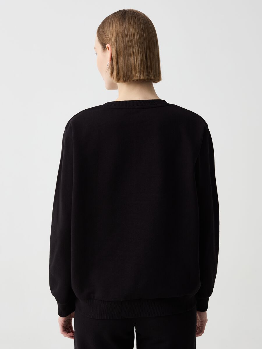 Sweatshirt with round neck and logo print_1