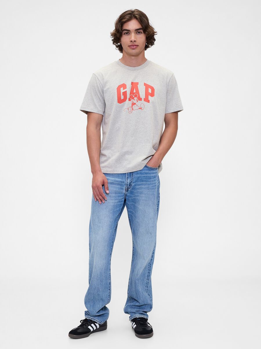 Grey short-sleeve t-shirt with gap print_2