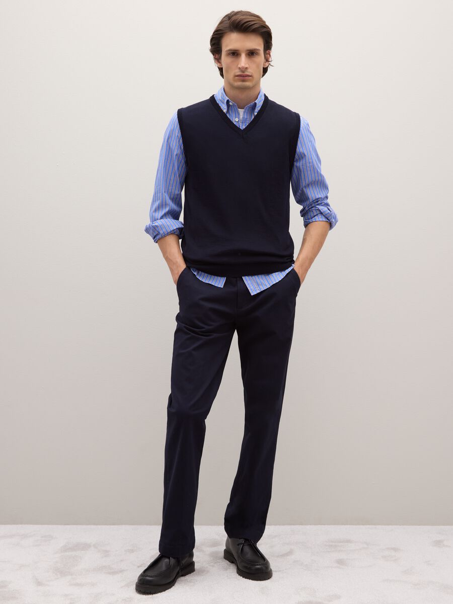 Merino Wool Blue Vest_1