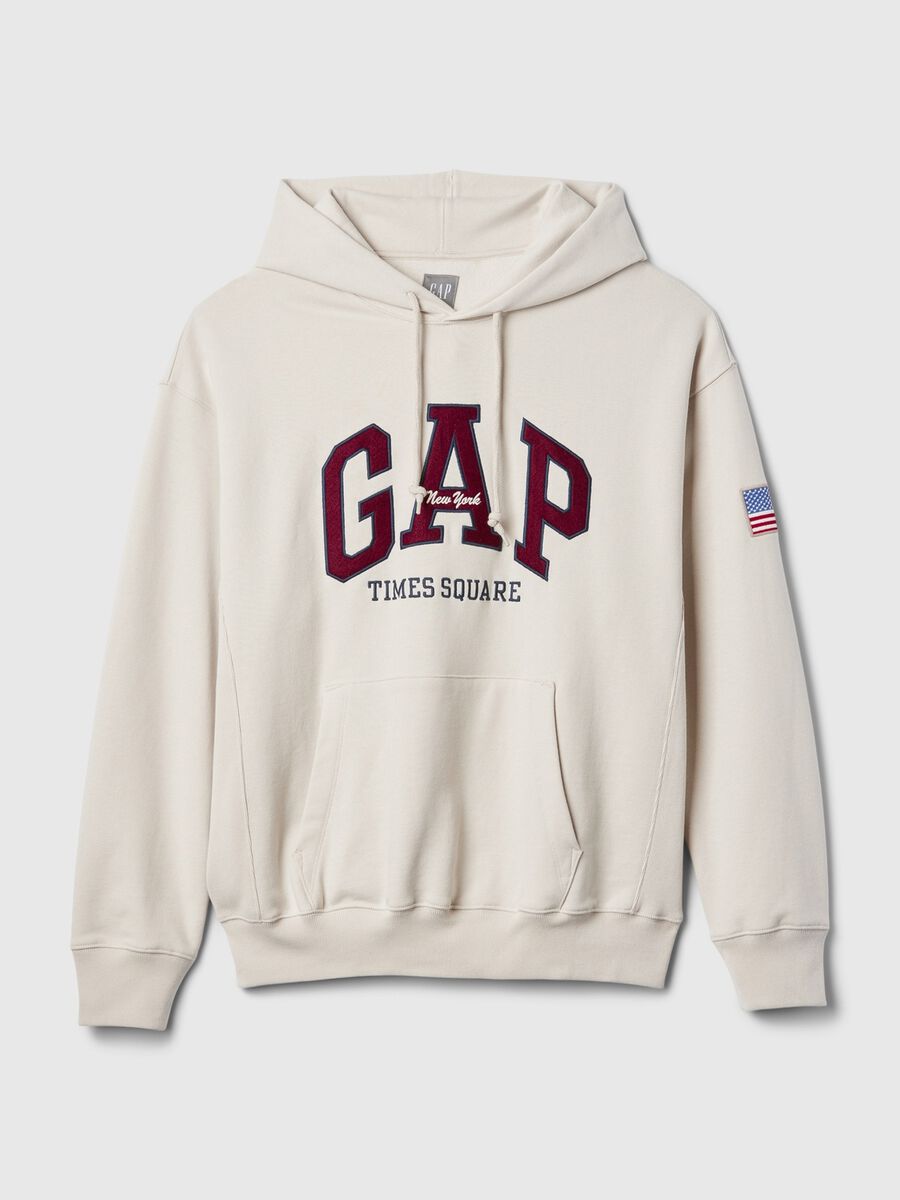 Felpa ricamo logo New York Times Square_0