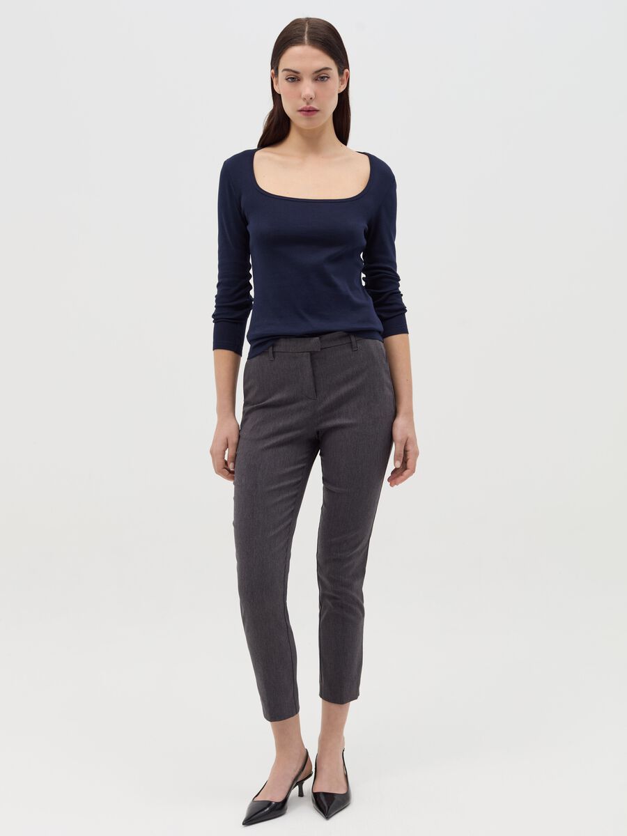Slim-fit ankle-length chinos_0