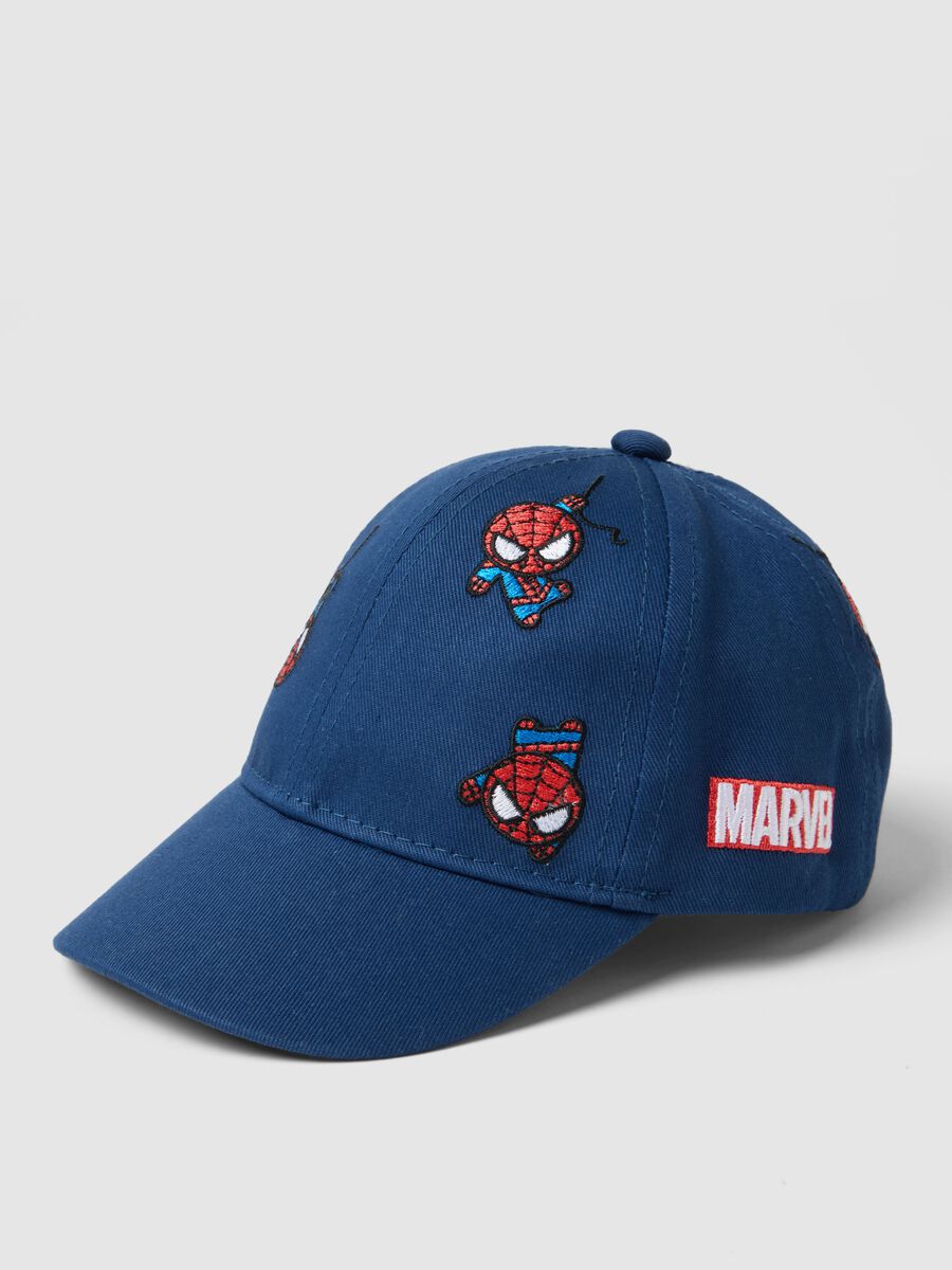 Cappello da baseball in puro cotone blu da bimbo con Spider-Man_1