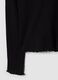 T-shirt nera in puro cotone a maniche lunghe girocollo regular fit_5