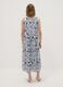 Blue pure viscose dress with floral print, regular fit_3
