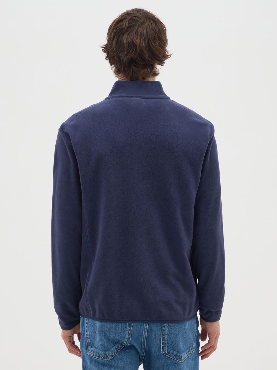 Felpa in pile blu regular fit_2