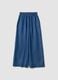 Blue palazzo trousers in pure lyocell_4