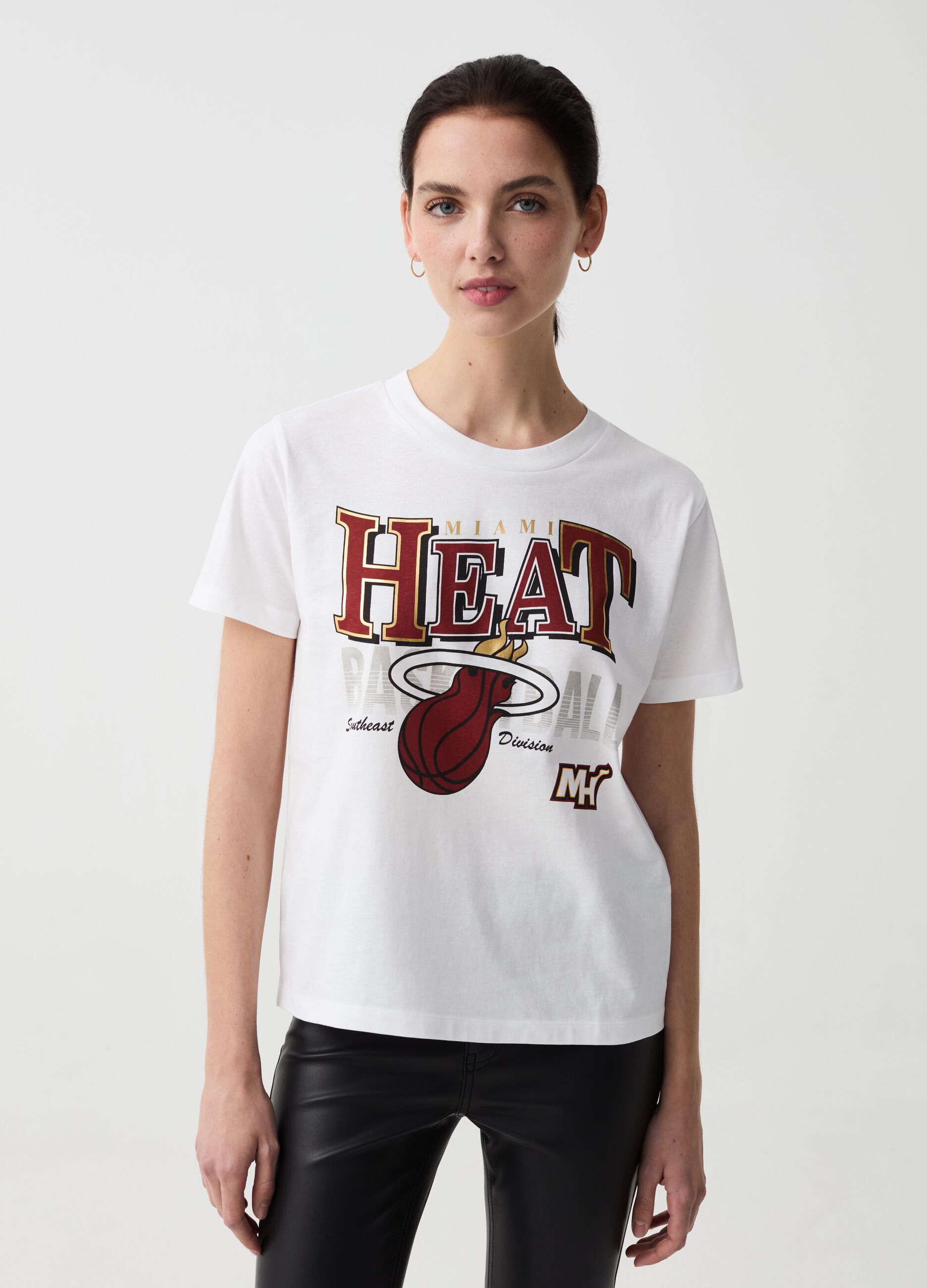 Ovs T-shirt con stampa NBA Miami Heat