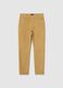 Slim fit brown stretch cotton trousers_0