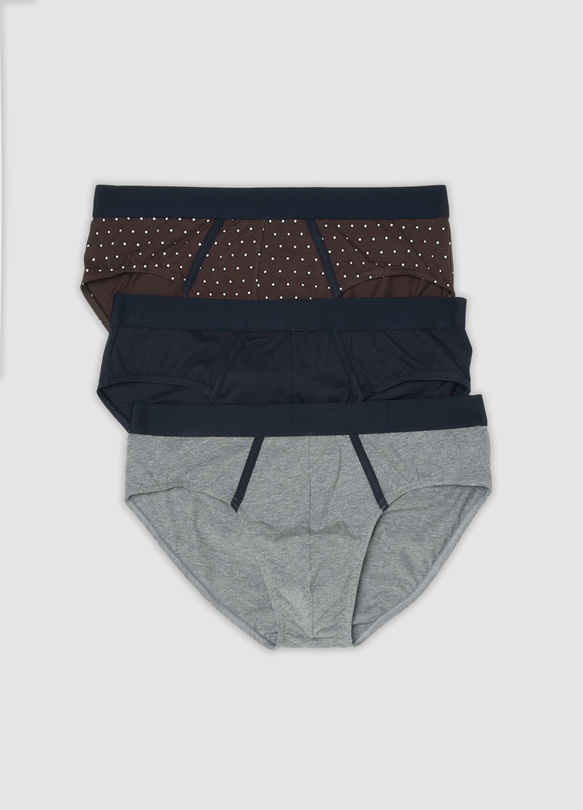 3-pack of blue stretch organic cotton briefs