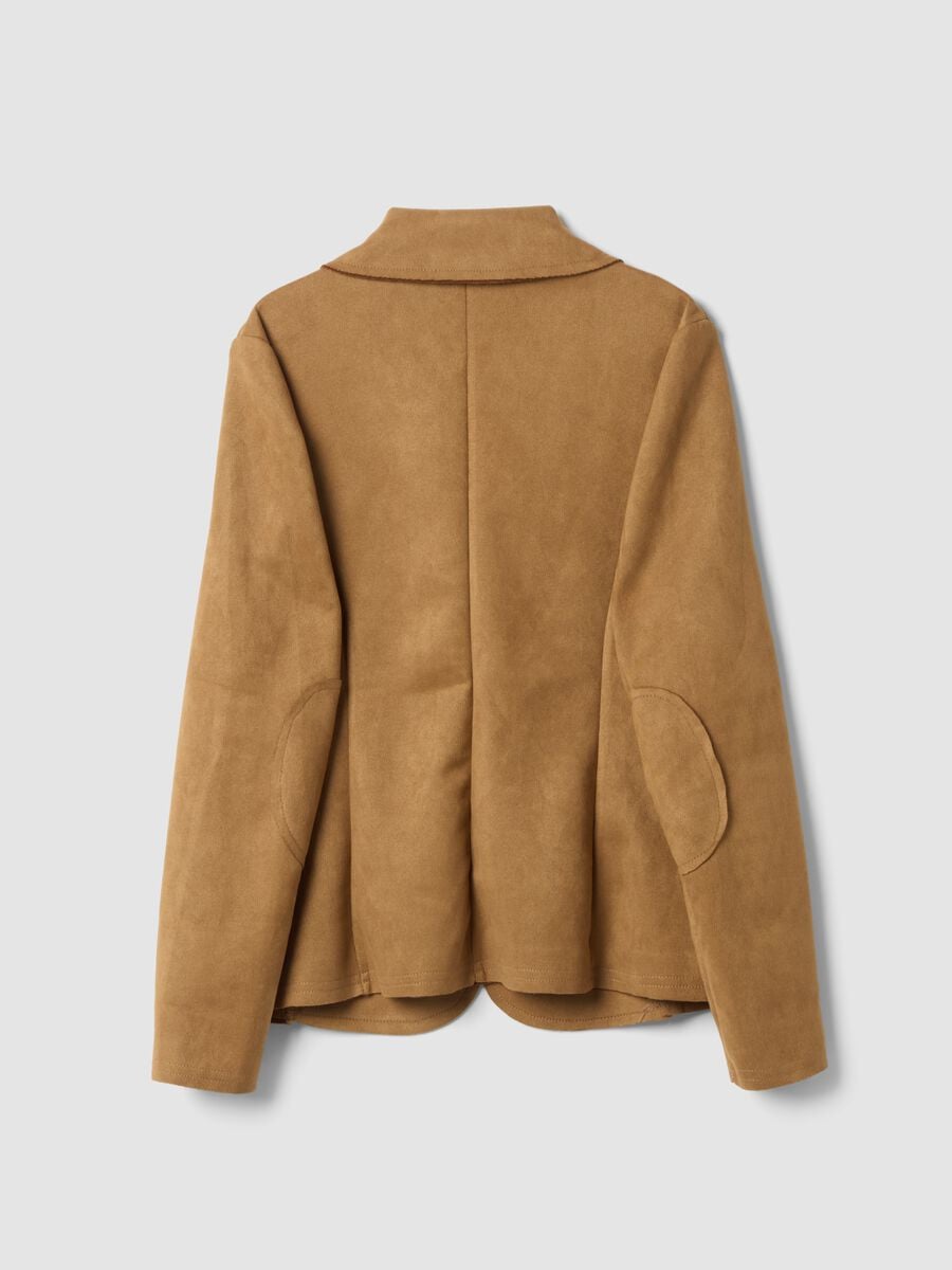 Brown regular-fit jacket with lapels and patch pockets_2