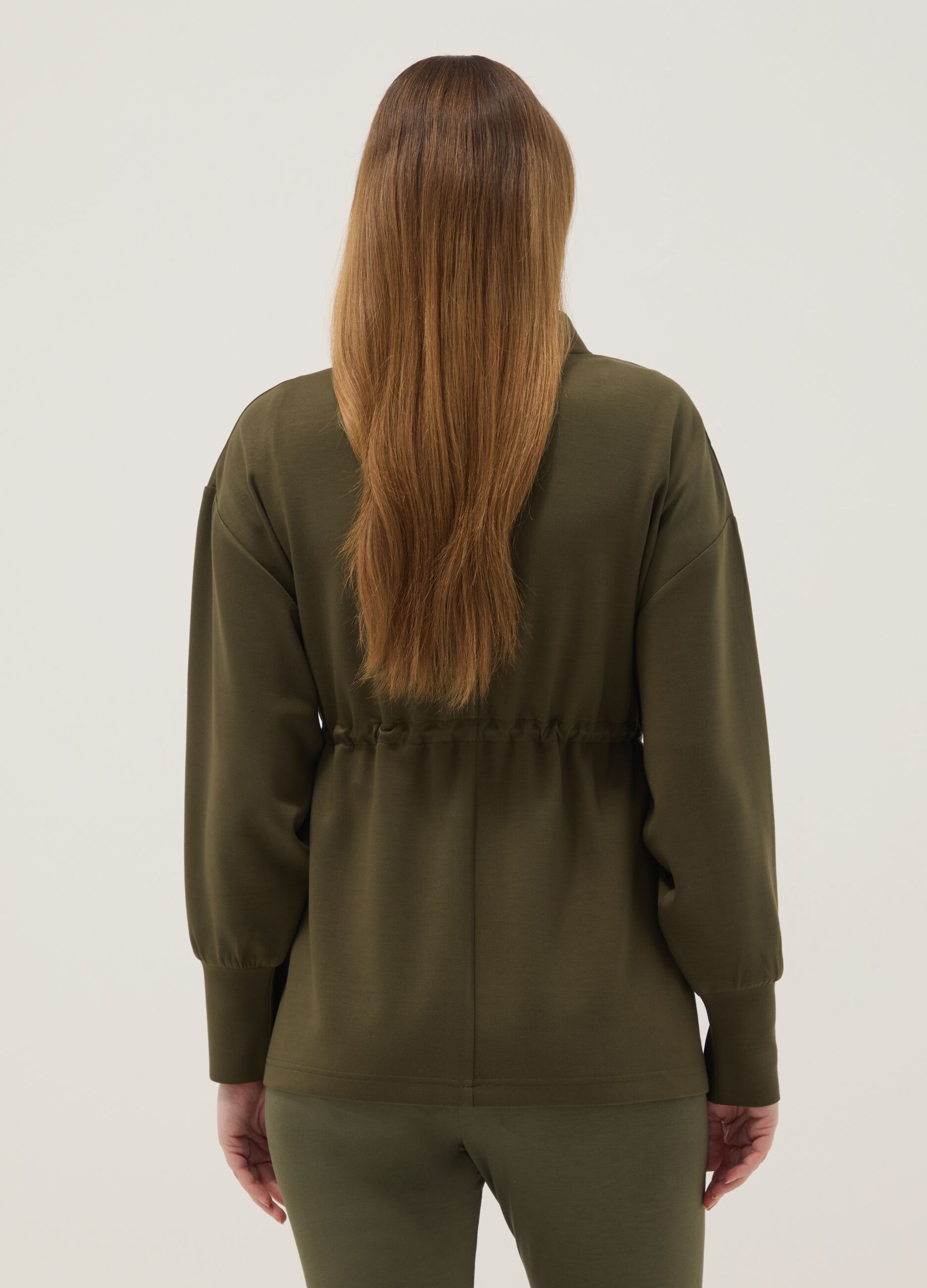 Green relaxed fit maternity sweatshirt in stretch modal blend