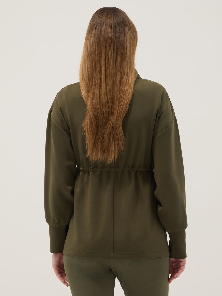 Green relaxed fit maternity sweatshirt in stretch modal blend_2