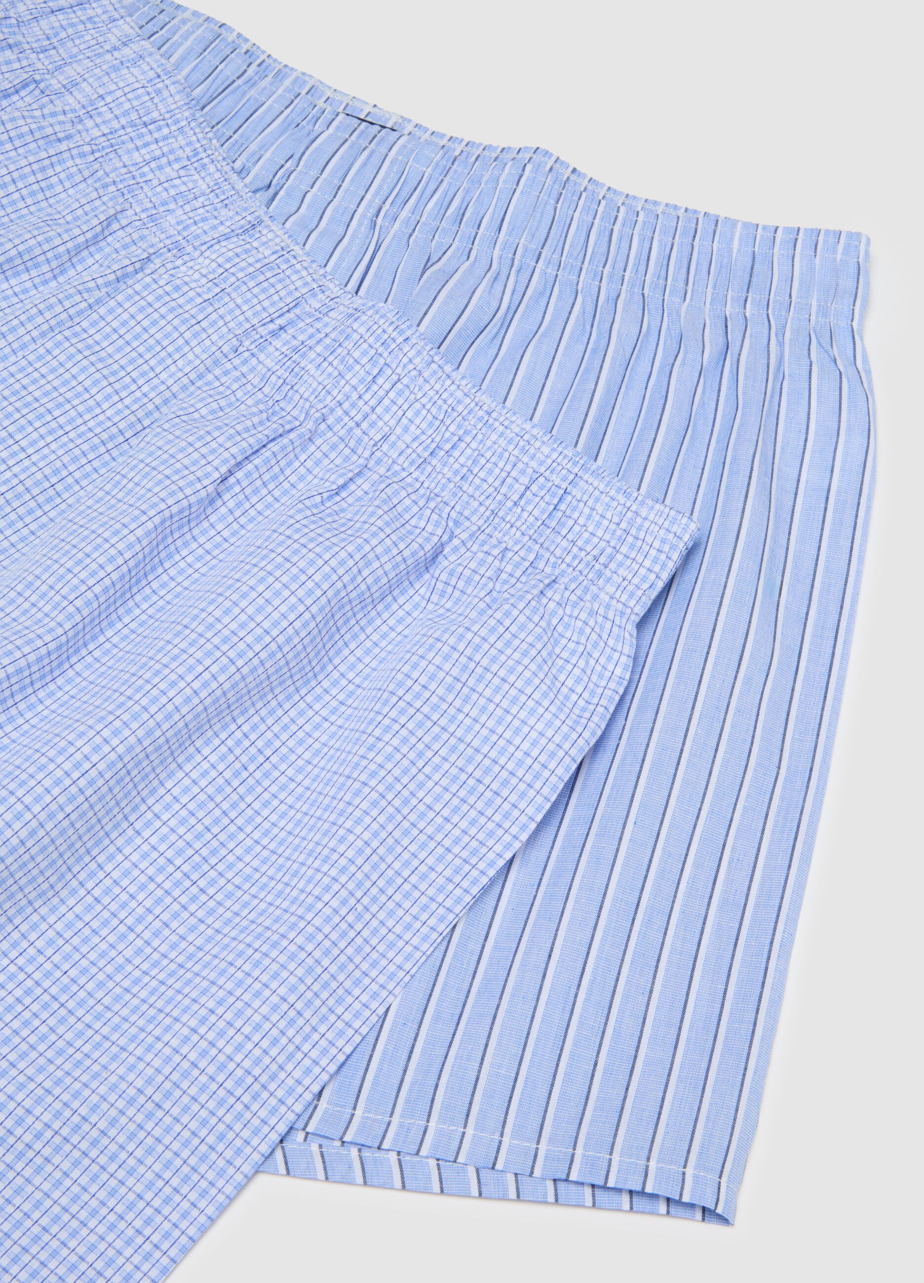 Bipack boxer da uomo in puro cotone multicolor regular fit