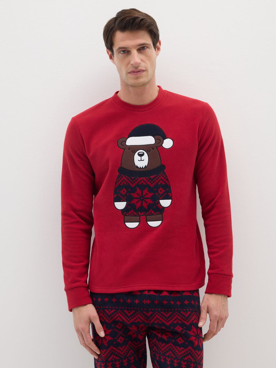 Multicolour regular fit pyjamas with Christmas motif_1