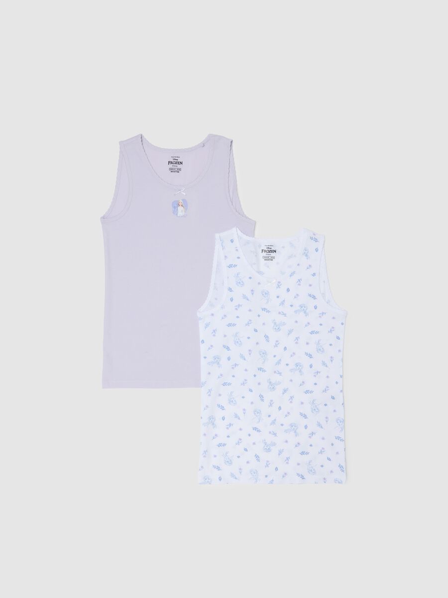Set bipack canotte da bambina in puro cotone multicolor regular fit_0