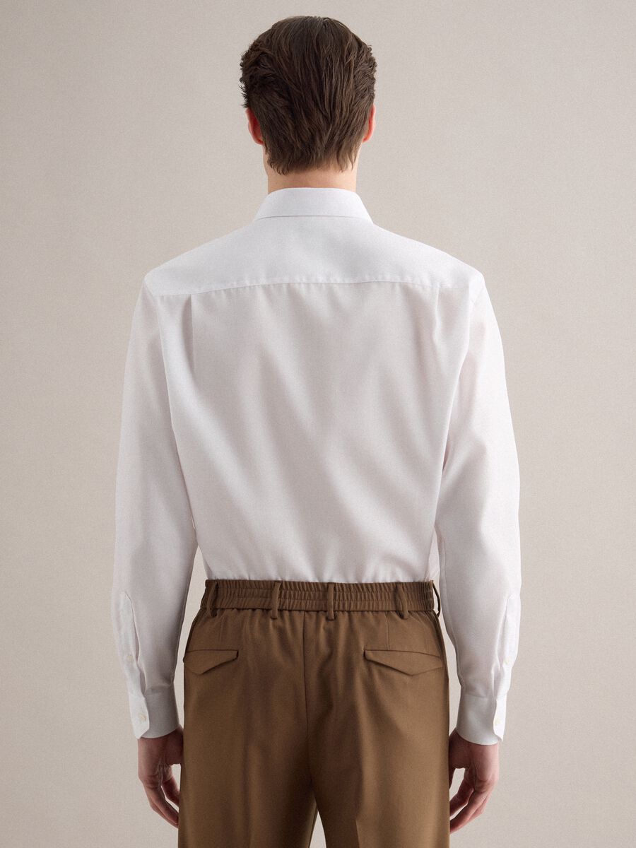 White pure cotton regular fit shirt_2