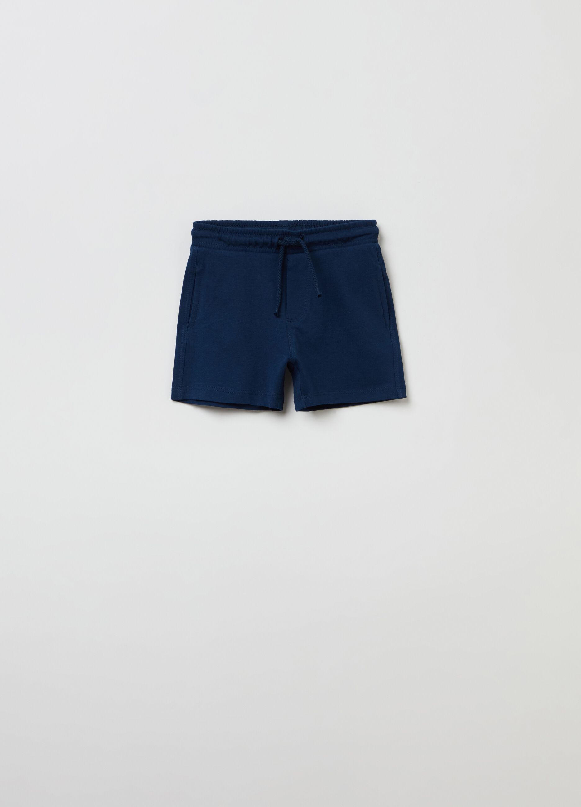 Shorts in cotone con coulisse _0