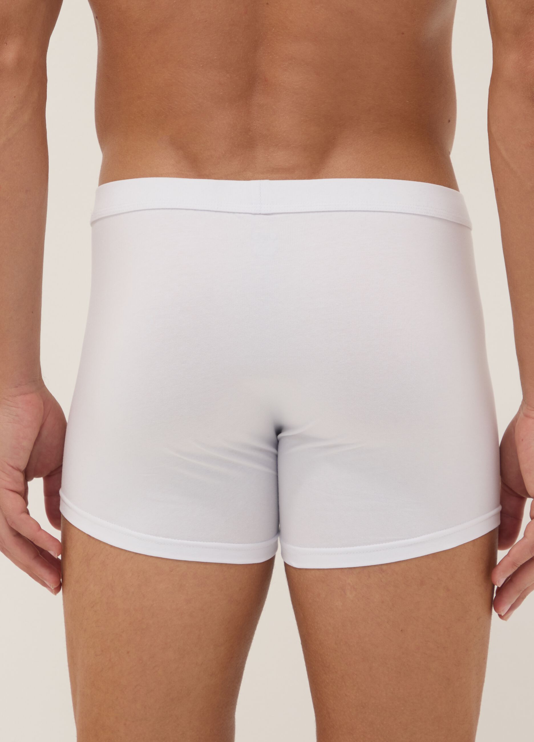 2-pack of white Supima cotton stretch boxers