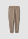 Grey regular-fit joggers in stretch Easy Dry fabric_0
